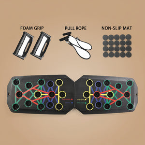 Portable Foldable Push-Up Board Set with Handles Multifunctional Fitness Equipment for Chest Abdomen Arms Back Training