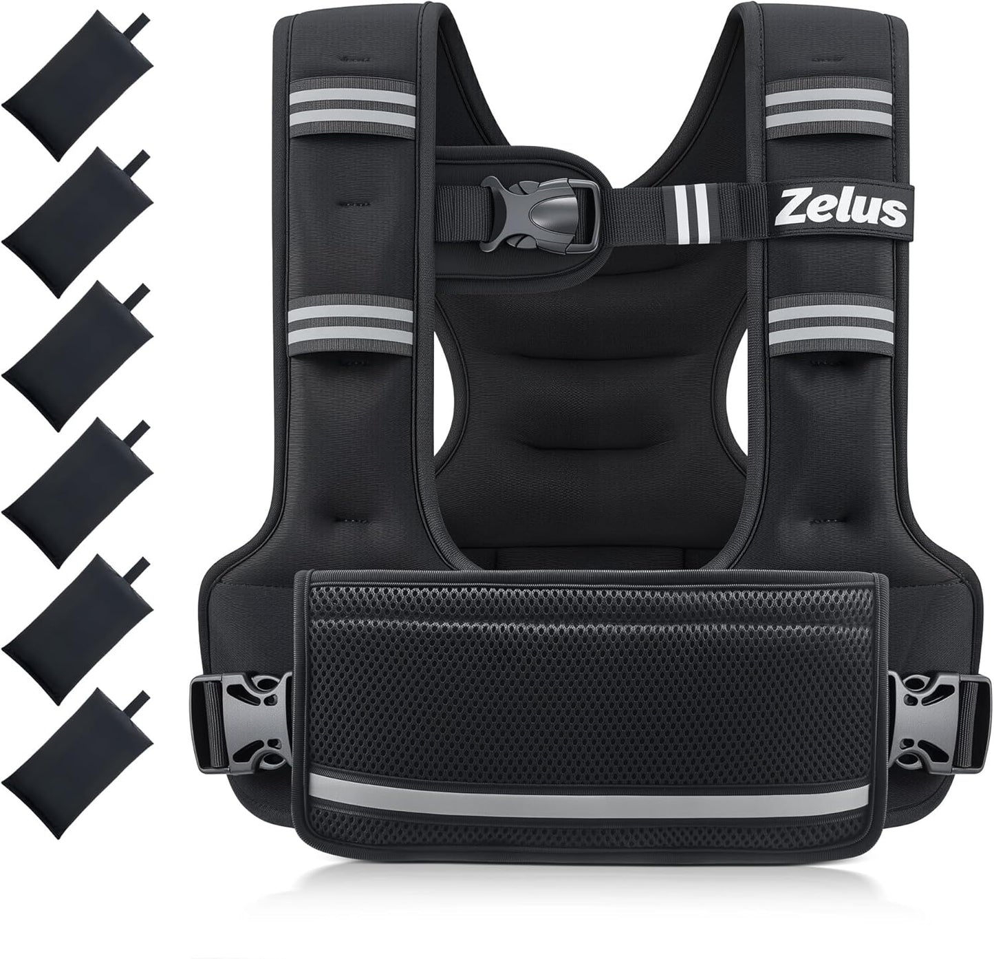Adjustable Weighted Vest for Women, Curve-Fit Ergonomic Workout Vest with 6 Removable Iron Sand Bags for Walking, Cardio & Strength Training, Available in 4–10 Lb, 11–20 Lb & 20–32 Lb Options