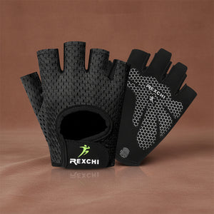 Summer Women Men Silicone Non-Slip Sweat-Proof Breathable Fitness Sports Outdoor Bike Half-Finger Gloves Gym Power Bicycle Glove