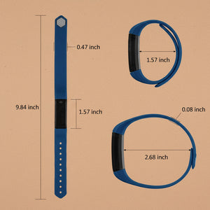 Slim fitness activity tracker and smart watch on wrist