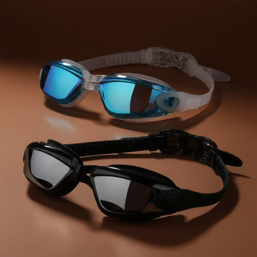 Swim Goggles - Swimming Goggles,Pack of 2 Professional anti Fog No Leaking UV Protection Wide View for Women Men Adult Youth Kids