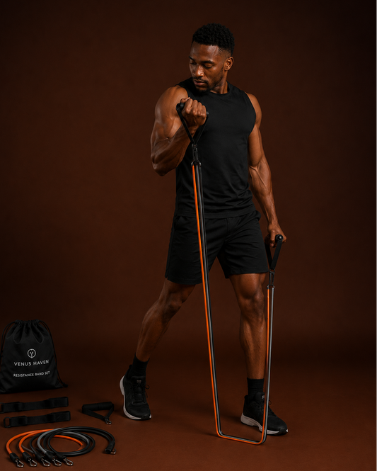 11-Piece Resistance Band Set — Full Home Gym in a Bag