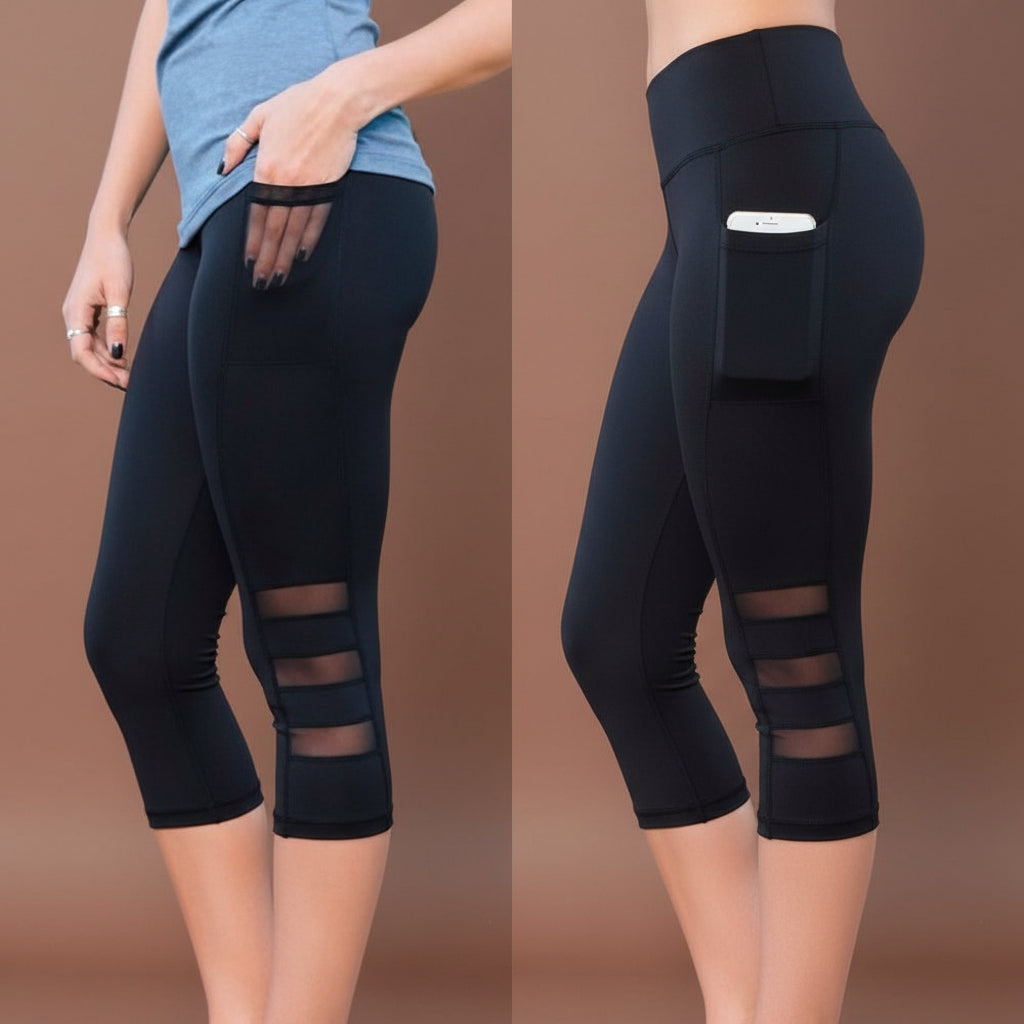 Women's capri sport leggings for yoga and gym - product overview