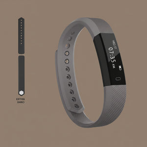 Smart Fit activity tracker and smart watch - full product view with an extra band grey in color