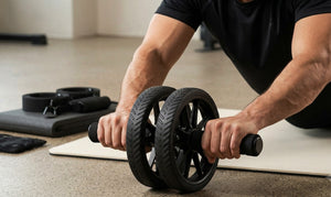 Elbow Support Automatic Rebound Abdominal Wheel Core Muscle Ab Trainer with Counter Display Fitness Exercise Roller Wheel