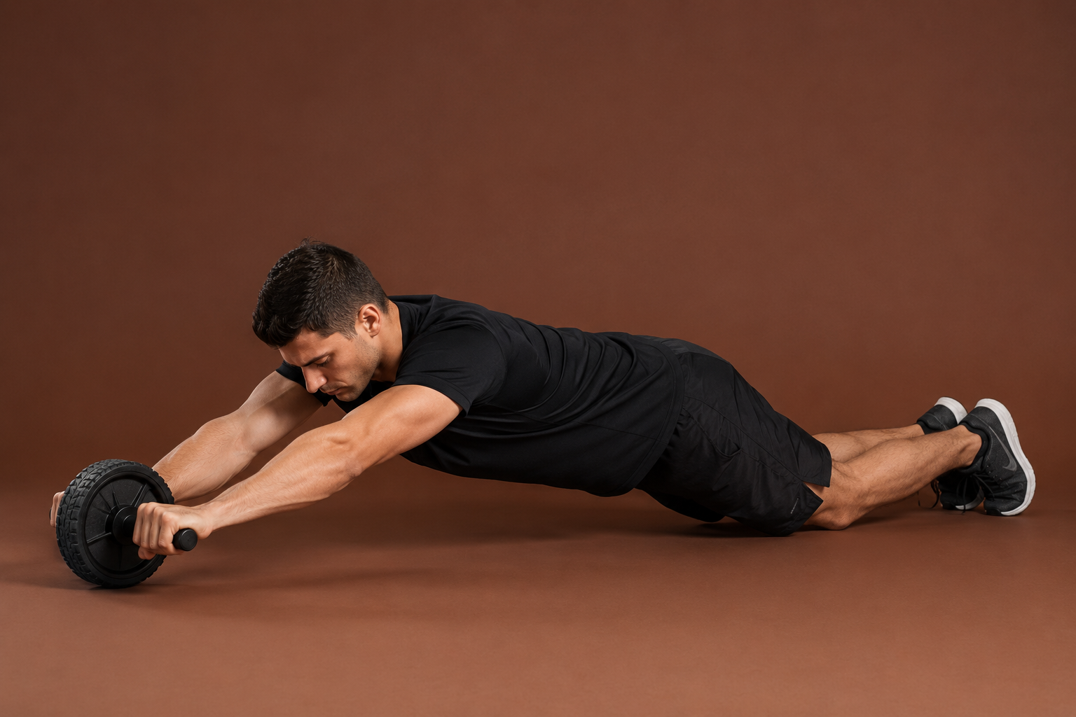 Double Wheel Ab Roller with Knee Pad