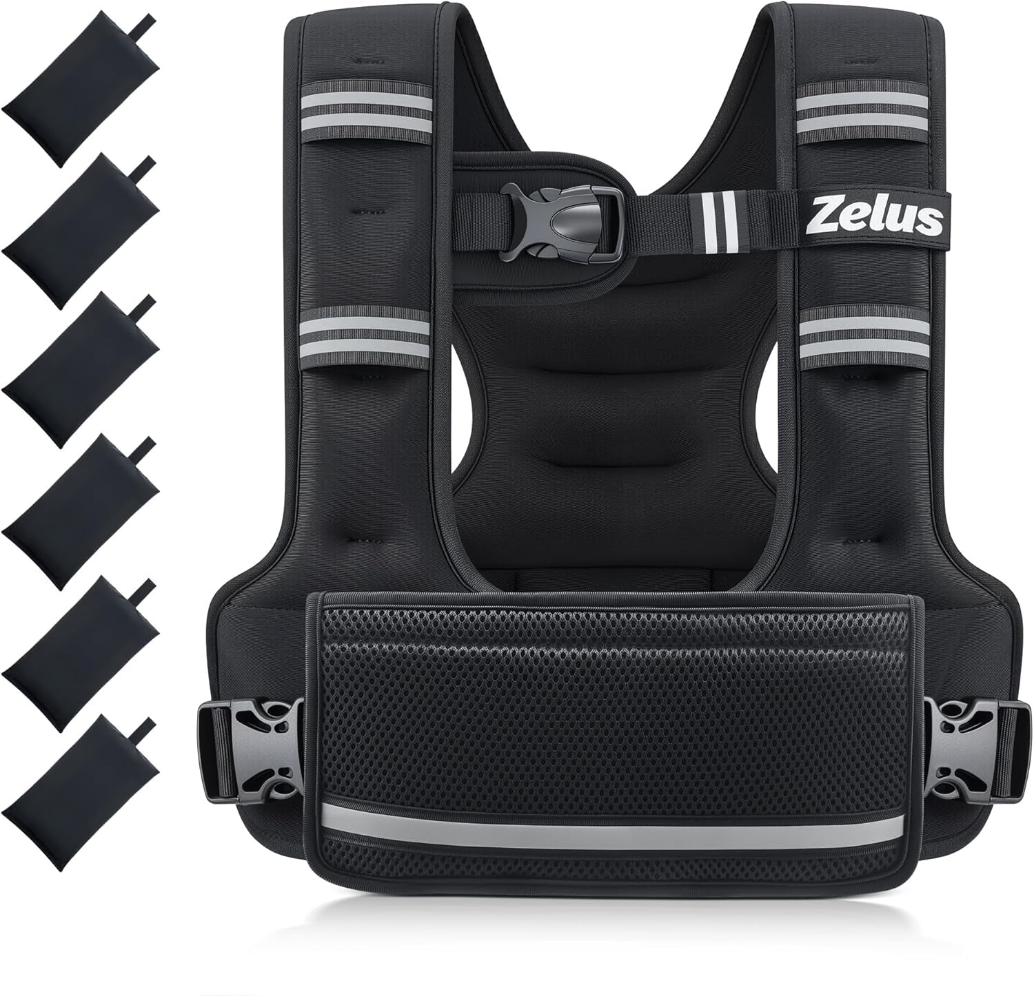 Adjustable Weighted Vest for Women, Curve-Fit Ergonomic Workout Vest with 6 Removable Iron Sand Bags for Walking, Cardio & Strength Training, Available in 4–10 Lb, 11–20 Lb & 20–32 Lb Options