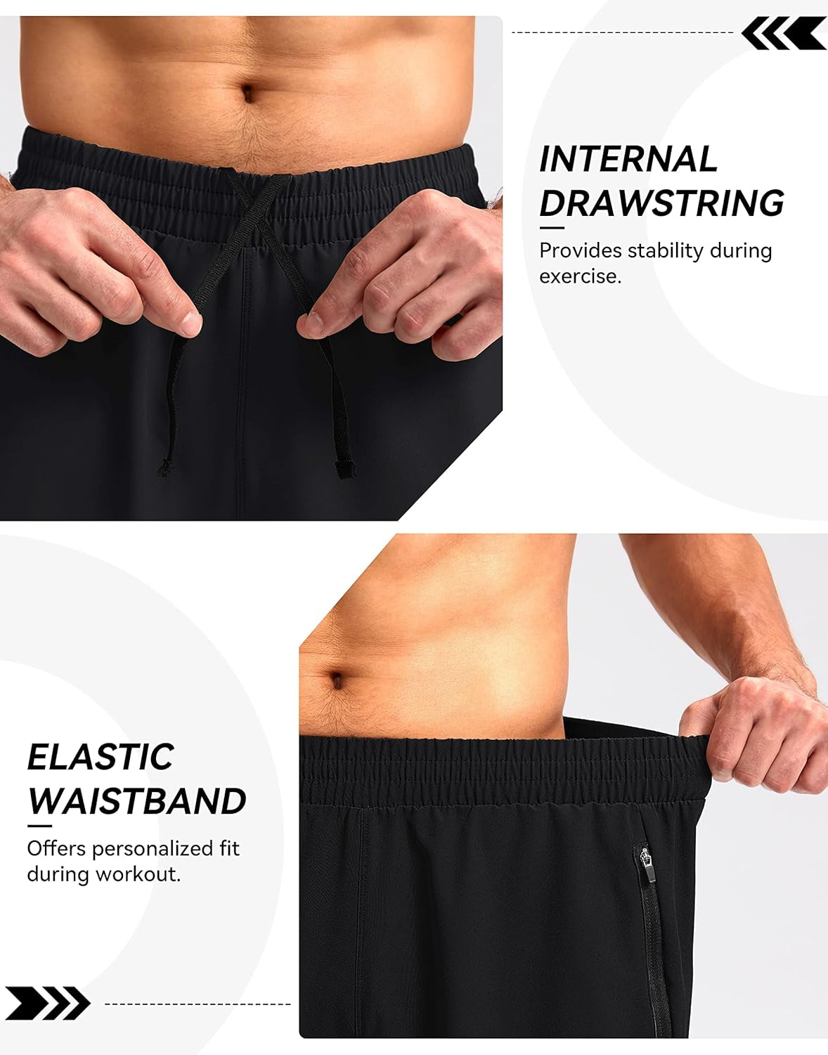 Men'S Workout Running Shorts 5"/7"/9" Lightweight Gym Athletic Shorts for Men with Zipper Pockets