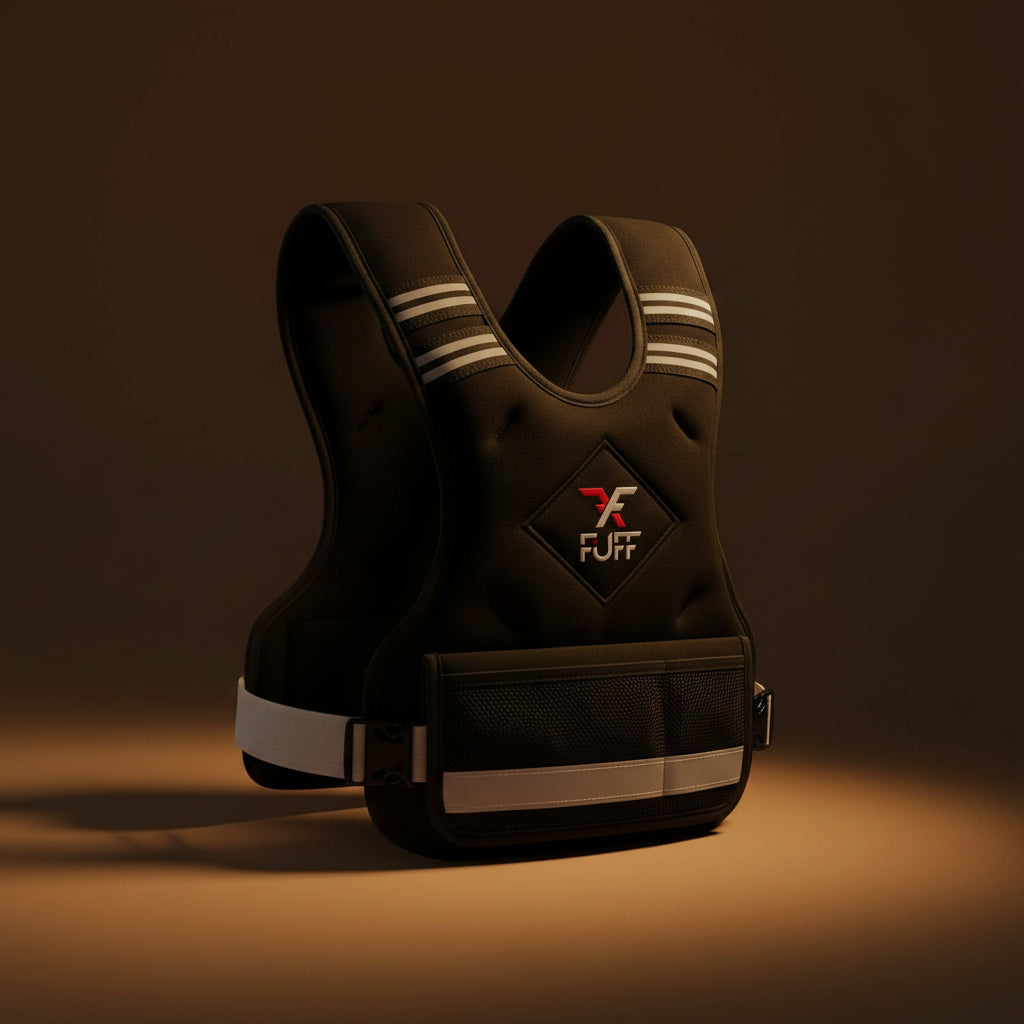 Close-up of adjustable weight pockets on training vest
