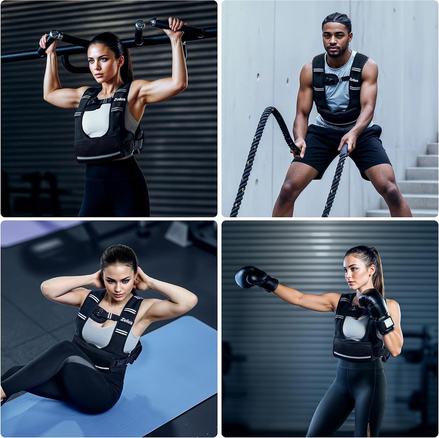 Adjustable Weighted Vest for Women, Curve-Fit Ergonomic Workout Vest with 6 Removable Iron Sand Bags for Walking, Cardio & Strength Training, Available in 4–10 Lb, 11–20 Lb & 20–32 Lb Options