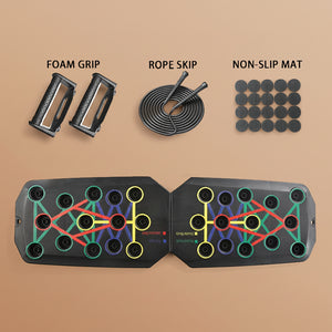 Portable Foldable Push-Up Board Set with Handles Multifunctional Fitness Equipment for Chest Abdomen Arms Back Training