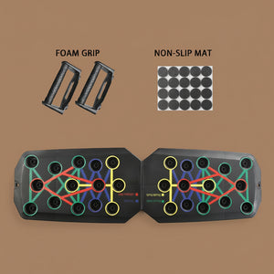 Portable Foldable Push-Up Board Set with Handles Multifunctional Fitness Equipment for Chest Abdomen Arms Back Training