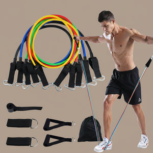 11-piece fitness resistance band set - product overview