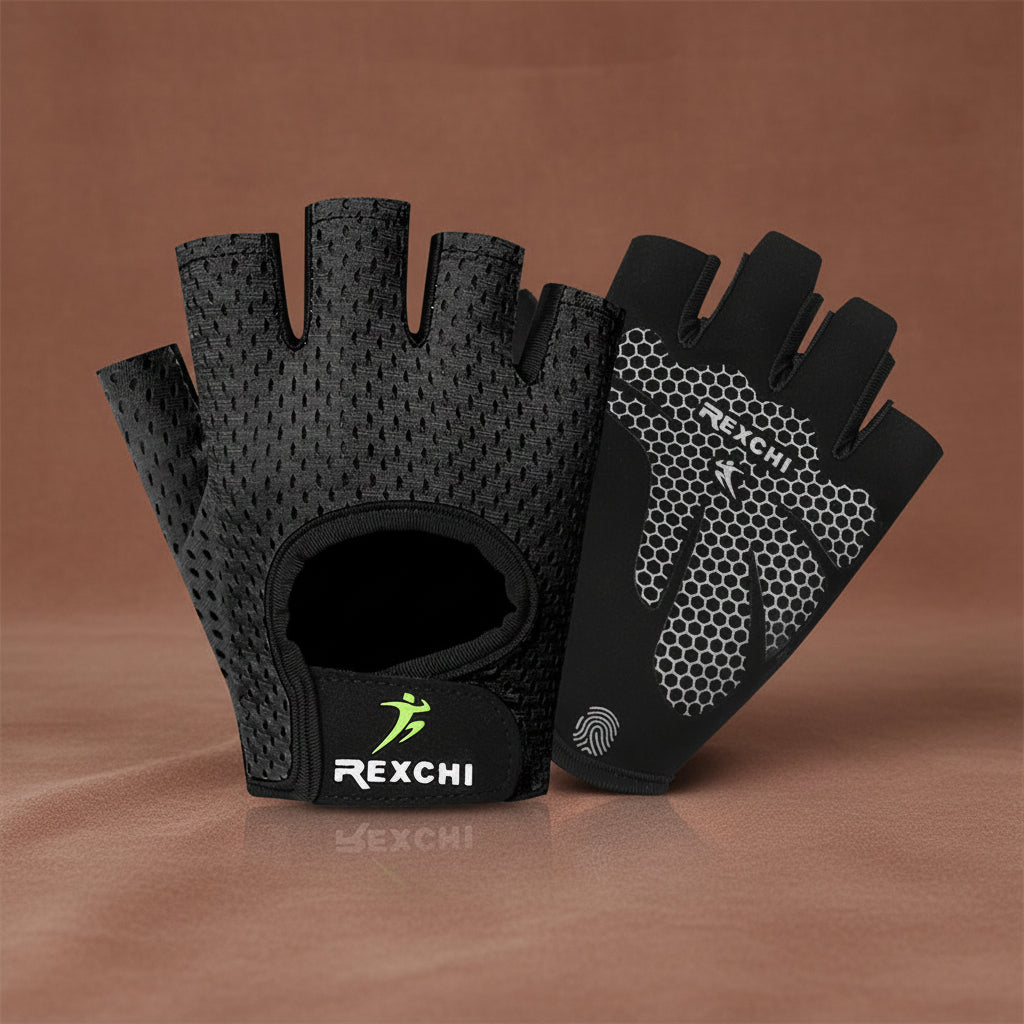 Summer Women Men Silicone Non-Slip Sweat-Proof Breathable Fitness Sports Outdoor Bike Half-Finger Gloves Gym Power Bicycle Glove