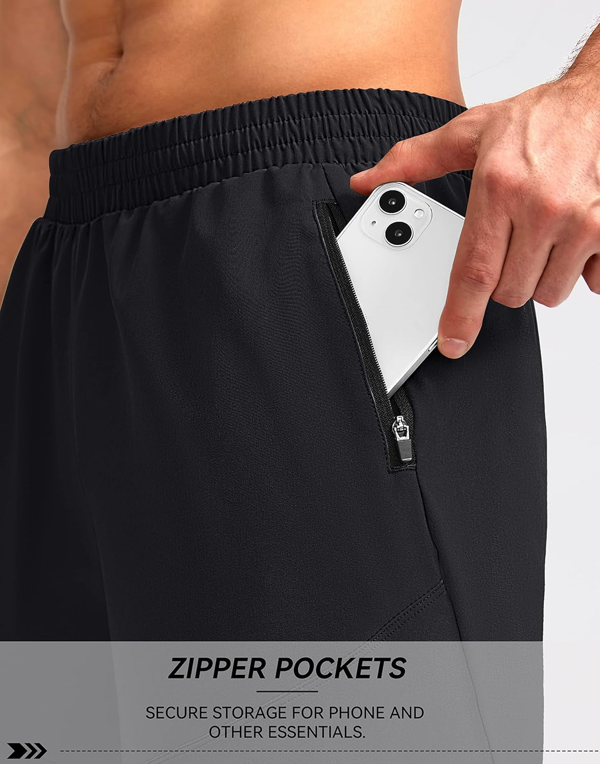 Men'S Workout Running Shorts 5"/7"/9" Lightweight Gym Athletic Shorts for Men with Zipper Pockets