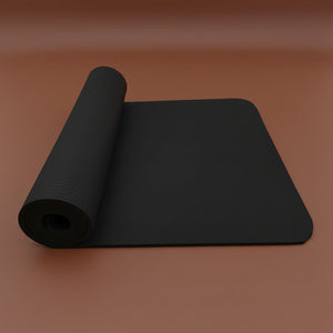 Yoga and fitness mat with non-slip base - close up of surface